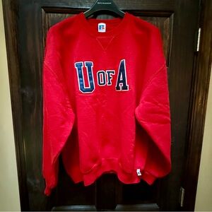 University of Arizona Vintage Russell Athletic Red Crewneck Sweater